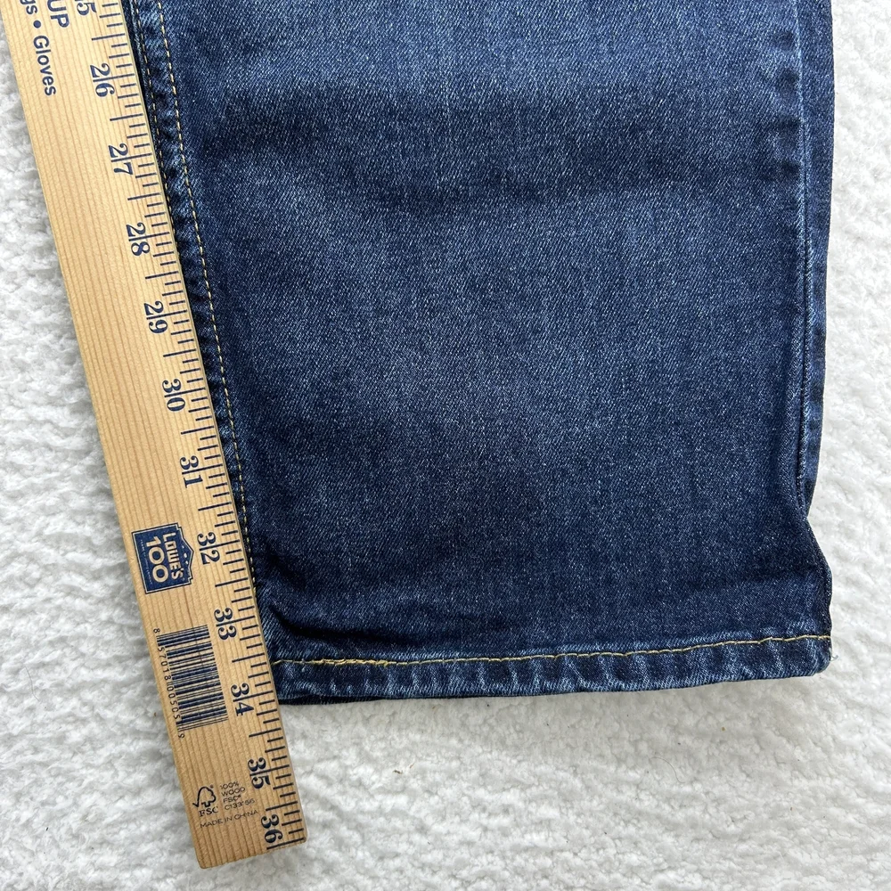 Levis 505 Jeans Mens 40x34 Straight Leg Blue Denim Zip Fly Classic 00505-2540